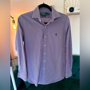 NWOT Polo by Ralph Lauren Gingham Stretch Poplin Button Down